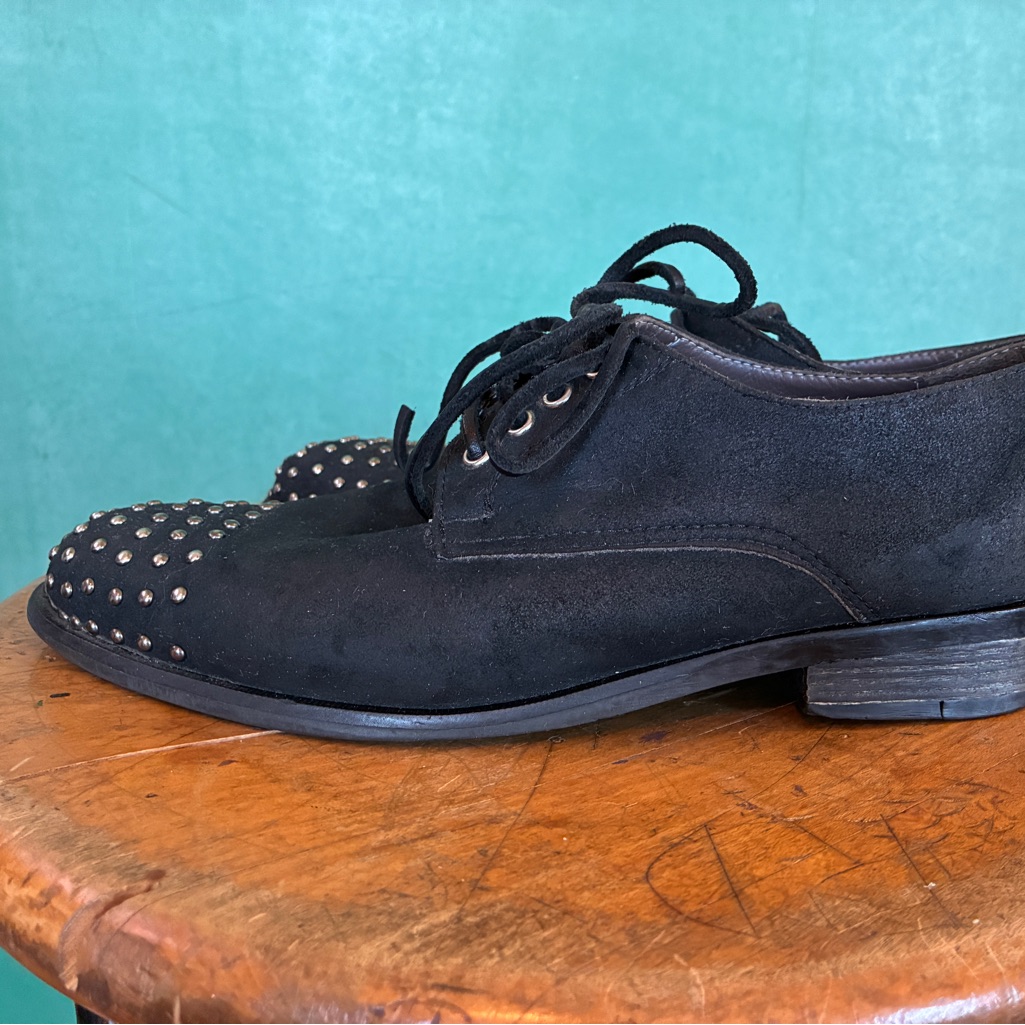 Black Studded Women’s Oxford Shoes
